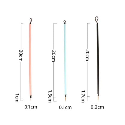 3pcs Art Supplies Pointed Tip Detail Paint Brush Soft Hair Slim Hook Line Brush Steels Handle Drawing Brush Oil Drawing    Home Decor Supply | Online Retail | ShoreShopper.com