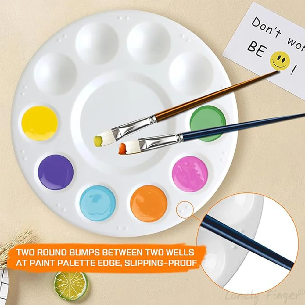 Plastic Paint Palettes 12 Pieces Paint Palette Tray Art Supplies Paint Palette for Gouache, Acrylic Paint and Watercolors    Home Decor Supply | Online Retail | ShoreShopper.com