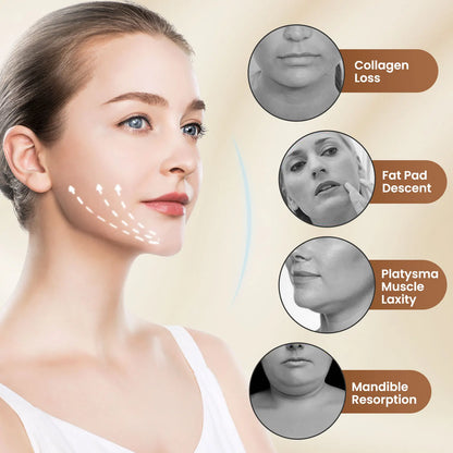 Electric V Face Lifting Beauty Device 6 Modes 8 Levels EMS Micro-current Firming Facial Massager Double Chin Removal Skin Care - ShoreCo.Shop