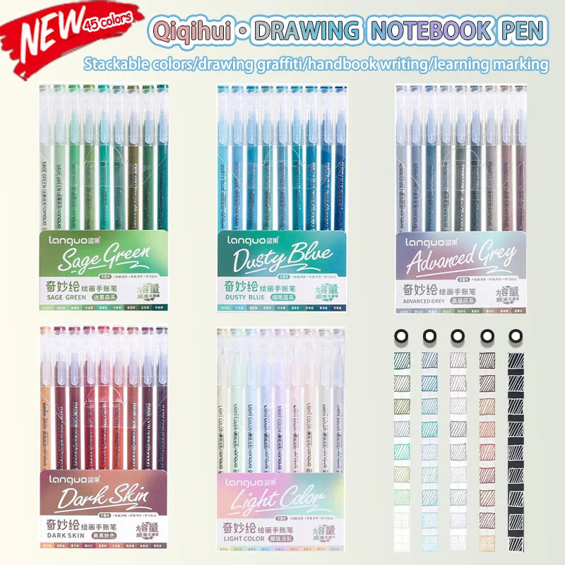Languo 27-207 Colors Of One Set Drawing Handbook Pens Student DIY Graffiti Multi-Color Gel Pen Writing Marker Stationery    Home Decor Supply | Online Retail | ShoreShopper.com