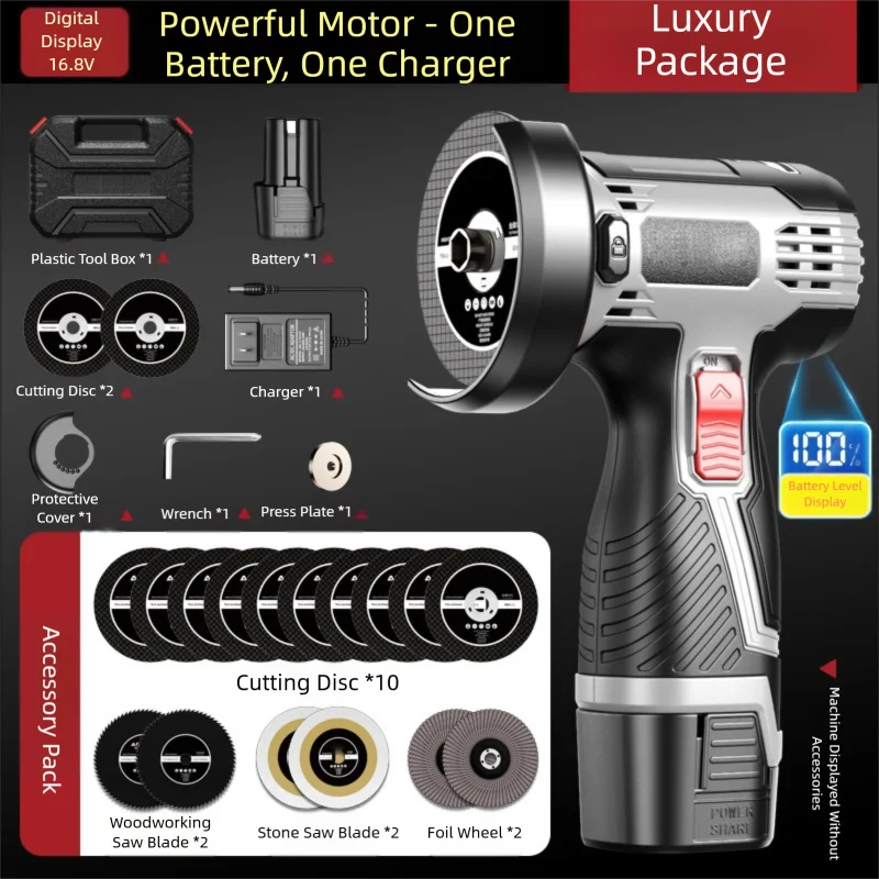 28000r 16.8V Mini Angle Grinder Portable Rechargeable Polishing Grinding Cutting Machine Home Metal Polisher Woodworking Tools    Home Decor Supply | Online Retail | ShoreShopper.com