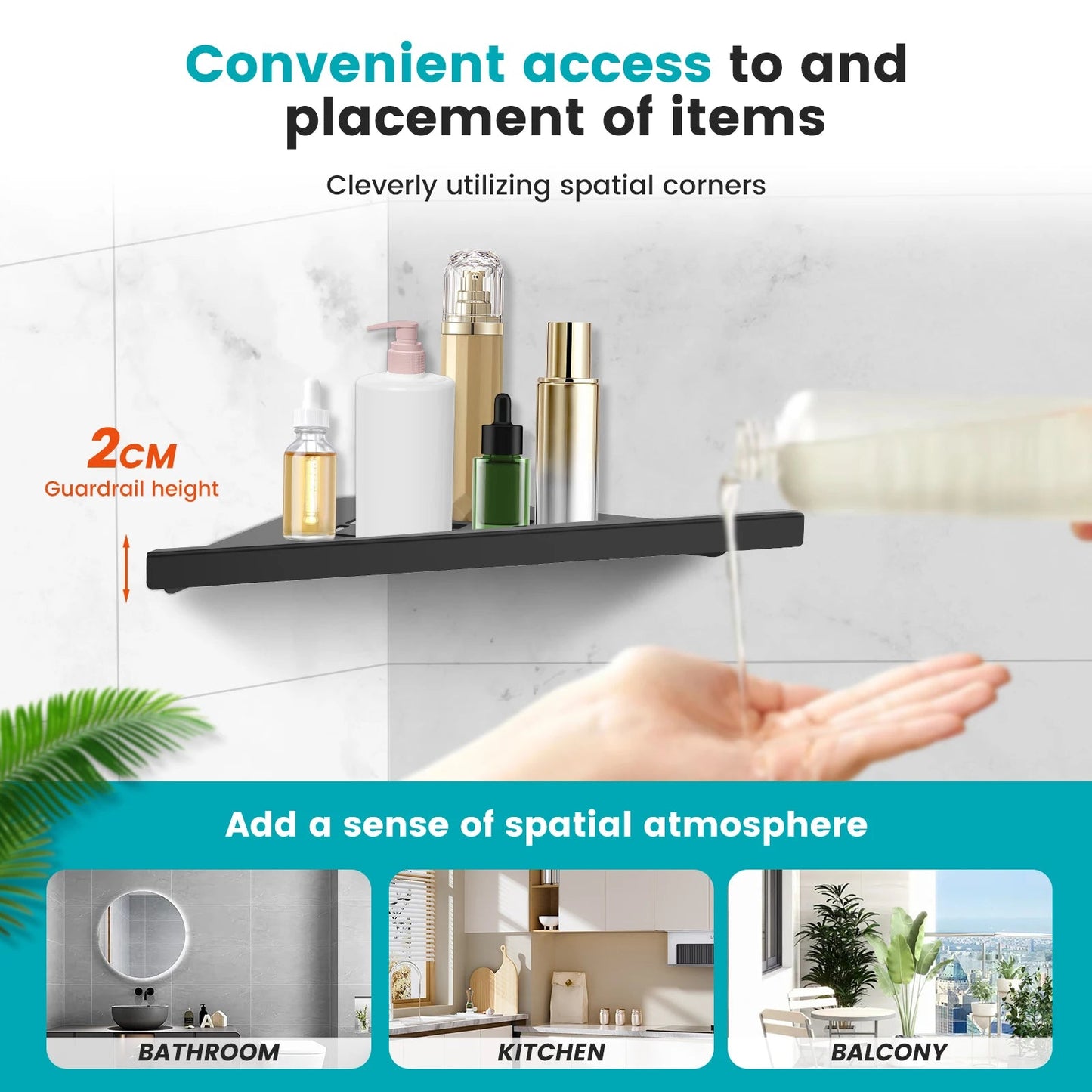 Stainless Steel Bathroom Shelf Shampoo Makeup Shower Storage Shelf Bathroom Wall Mount Corner Organizer Rack    Home Decor Supply | Online Retail | ShoreShopper.com