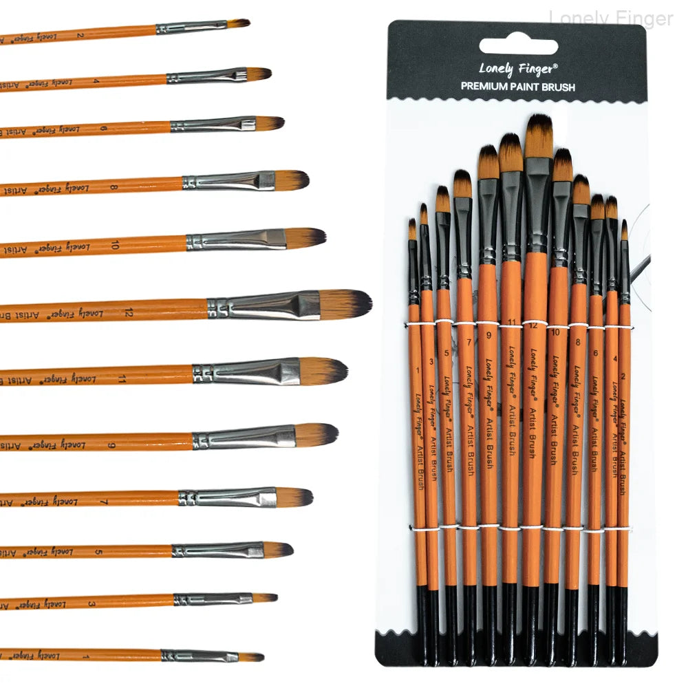 Paint Brush Set 12/48pcs Synthetic Hair for Acrylic Painting Watercolor Painting Gouache Ink Craft and Detail Painting    Home Decor Supply | Online Retail | ShoreShopper.com