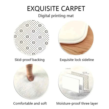 1PC Welcome Print Anti-Slip Doormat - Machine Washable Rug for Indoor/Outdoor, Parties, Spring & Summer Decor, Home Gift