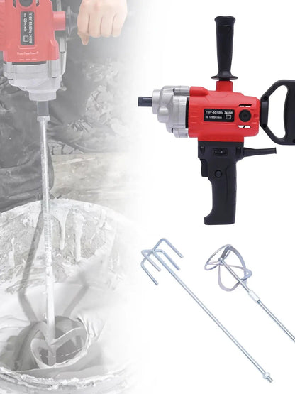 Drill Mixer Set with Spade Handle Electric Corded Mixing Drill Machine 2.4KW Concrete Mud Mixer    Home Decor Supply | Online Retail | ShoreShopper.com