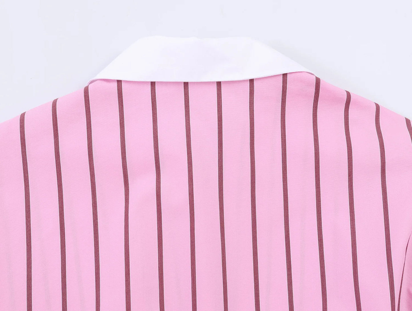 HH Women Spring Casual Shirt Pink Striped Lapel Long Sleeve Single Breasted Fashion Female Elegant Loose Versatile Blouse Mujer    Your Coastal Marketplace | Shoreshopper.com