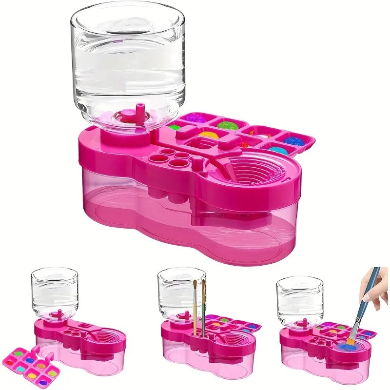 5-in-1 Art Supplies Kit with Water Wheel, Brush Holder & Palette - Watercolor & Acrylic Painting Set for Adults & Students    Home Decor Supply | Online Retail | ShoreShopper.com