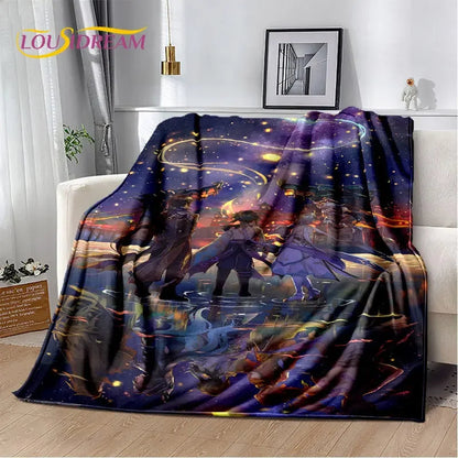Genshin Impact Cartoon Game Soft Plush Blanket,Flannel Blanket Throw Blanket for Living Room Bedroom Bed Sofa Picnic Cover Kids    Your Coastal Marketplace | Shoreshopper.com