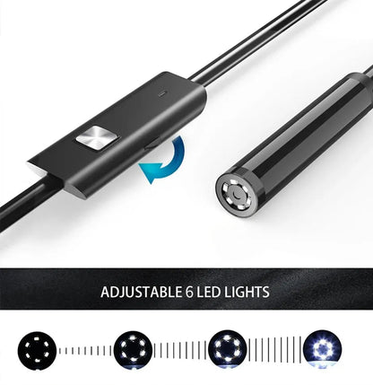 7.0MM TYPE-C Endoscope Camera IP67 Waterproof 6 LEDs Adjustable USB Android Flexible Inspection Borescope Cameras for Phone PC    Home Decor Supply | Online Retail | ShoreShopper.com