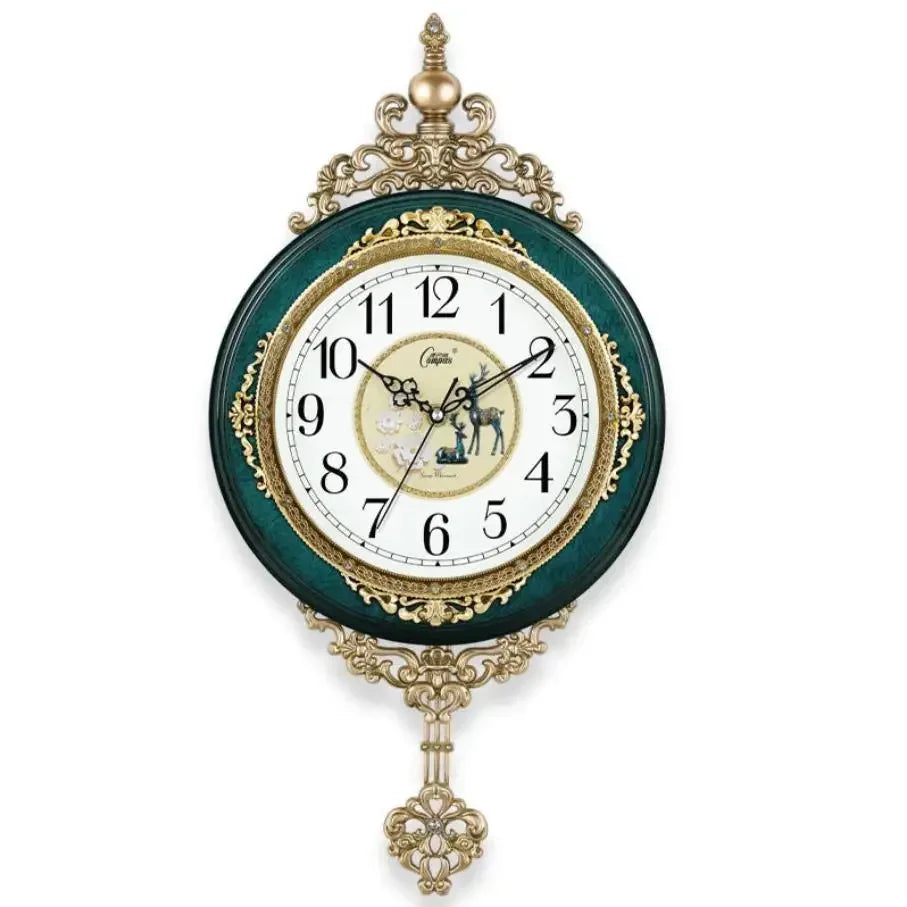 Retro European Style Wall Clock Watch Living Room Mute Pendulum Clock Elegant Taste Family Gift Art Decoration    Home Decor Supply | Online Retail | ShoreShopper.com
