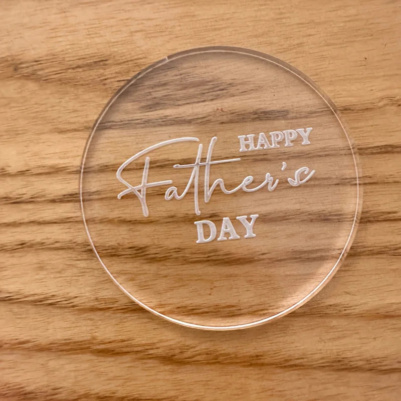 Happy Mother's Day / Father's Day Acrylic Cookie Embosser Stamp - Fondant Cake Decorating Tool for Baking DIY Gifts    Your Coastal Marketplace | Shoreshopper.com