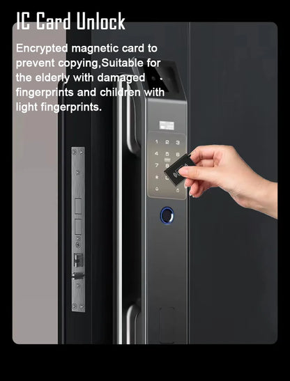 3D Face Recognition Unlock Digital Door Lock With Camera FIngerprint Password Unlock Keyless Electronic Door Lock - ShoreCo.Shop