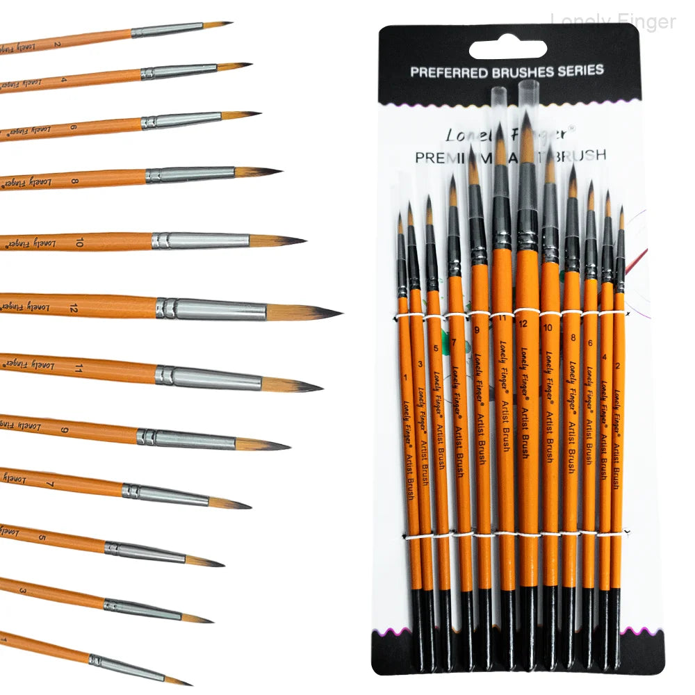 Paint Brush Set 12/48pcs Synthetic Hair for Acrylic Painting Watercolor Painting Gouache Ink Craft and Detail Painting    Home Decor Supply | Online Retail | ShoreShopper.com