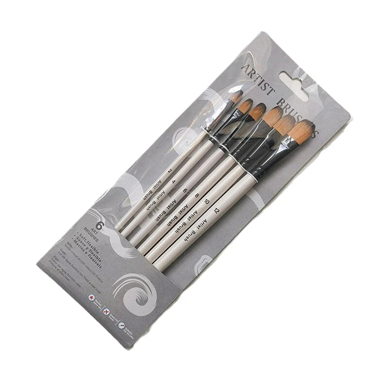 ♥24 Pcs Pearl White Art Paintbrush Set – Nylon Brushes for Oil, Acrylic & Watercolor Painting    Home Decor Supply | Online Retail | ShoreShopper.com