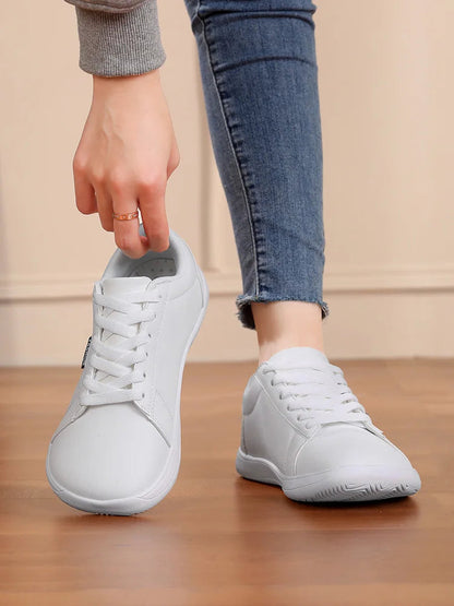Women Shoes Wide Barefoot Shoes for Women Minimalist Artificial Leather Casual Comfortable Flats White Shoes Walking Sneakers    Your Coastal Marketplace | Shoreshopper.com