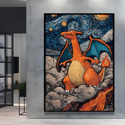 Van Gogh Style Pokemon Pikachu Wall Decoration Multiple Characters Are Available Creating A Unique Artistic Space for Your Home    Home Decor Supply | Online Retail | ShoreShopper.com