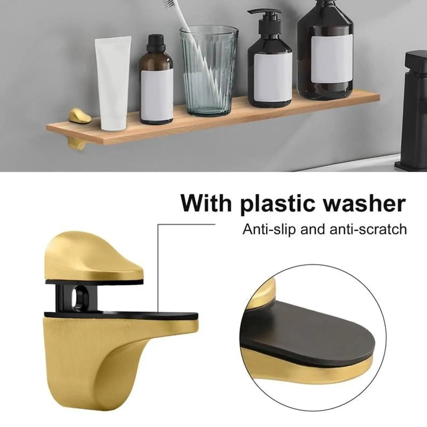 Shelf Brackets Adjustable Shower Glass Shelf Brackets Holder Parts Holder Support Clip Hardware for Wood Acrylic Cabinet Bar    Home Decor Supply | Online Retail | ShoreShopper.com