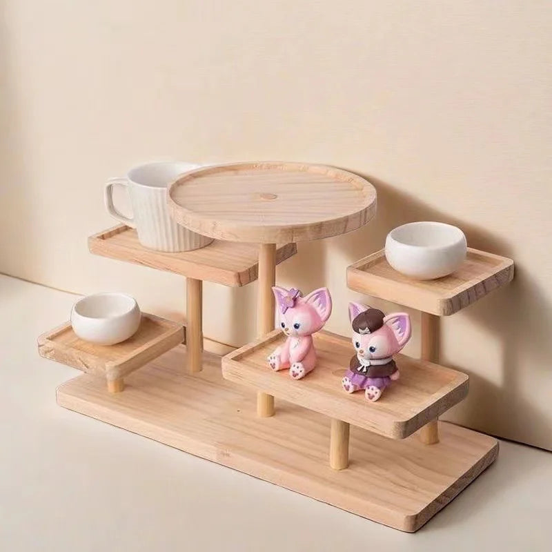 Wooden Standing Shelves Stacked Display Shelves Jewellery Eyeglasses File Organiser For Jewellery Succulents Home Decoration    Home Decor Supply | Online Retail | ShoreShopper.com