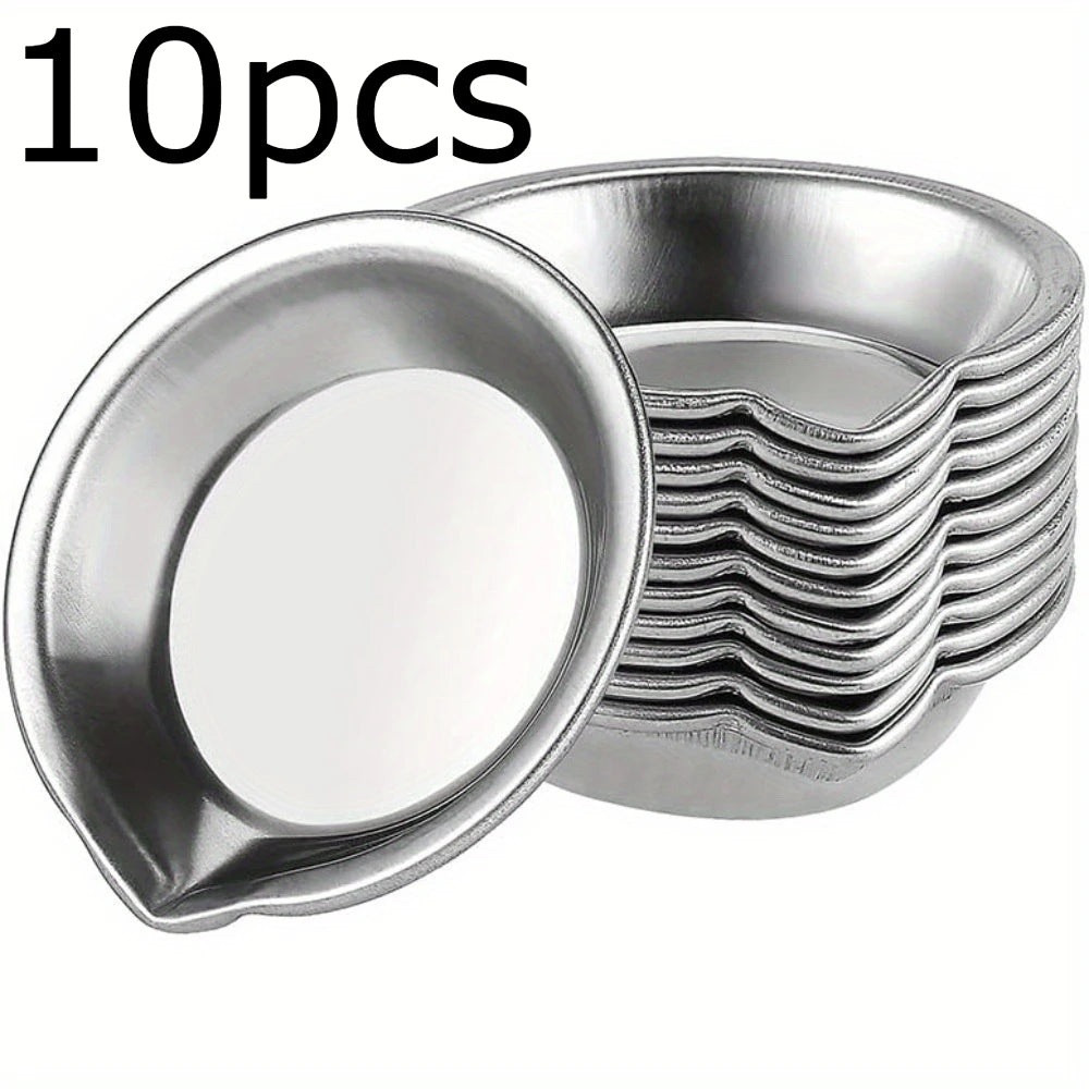5/10/20pcs Durable Stainless Steel Paint Palette Set,Round Mixing Trays for Artists - Metal Art Supplies for Home and School Use    Home Decor Supply | Online Retail | ShoreShopper.com