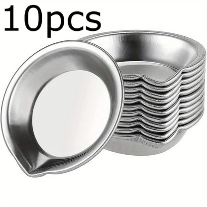 5/10/20pcs Durable Stainless Steel Paint Palette Set,Round Mixing Trays for Artists - Metal Art Supplies for Home and School Use    Home Decor Supply | Online Retail | ShoreShopper.com