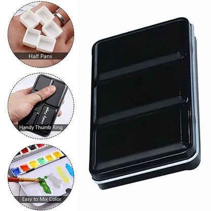 Art Supplies Creative Empty Paint Palette Watercolor Storage Case Pigment Box Grids Slots Painting Tools Drawing Supplies    Home Decor Supply | Online Retail | ShoreShopper.com