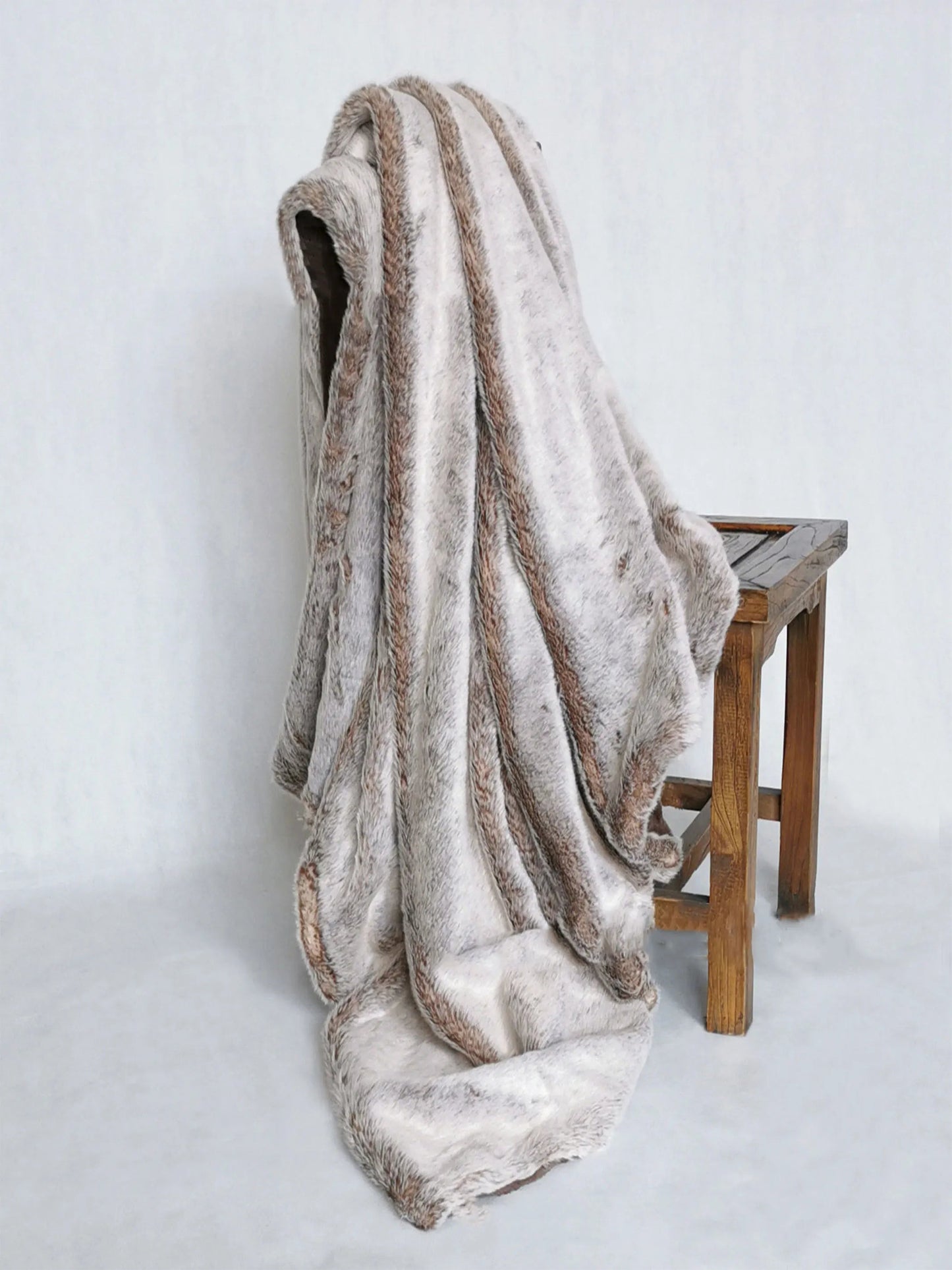 Faux wool blanket thickened double layer faux fur long hair warm lining plush PV fleece blanket    Your Coastal Marketplace | Shoreshopper.com
