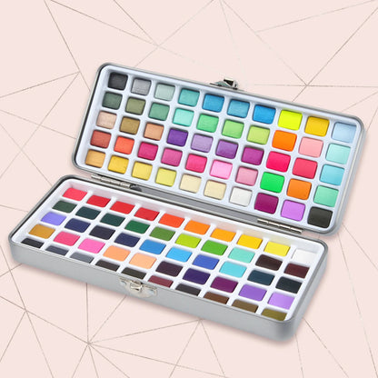 Seamiart 50/72/90/100 Color Solid Watercolor Paint Set Basic Neone Glitter Watercolor Pigments for Drawing Art Paint Supplies    Home Decor Supply | Online Retail | ShoreShopper.com