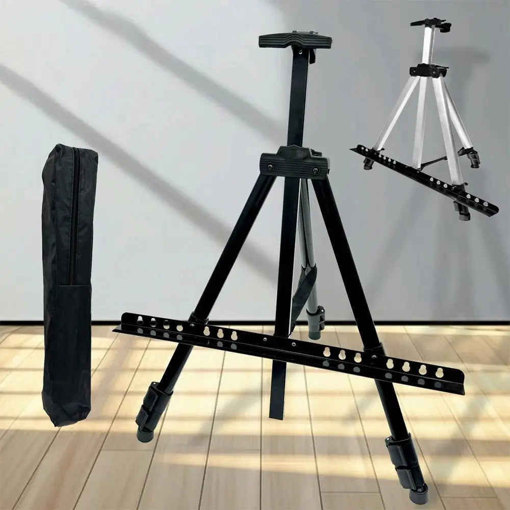 Adjustable Sketching Easel Black Silver Aluminum Alloy Sketch Drawing Easel Triangle Tool Shelf Travel Easel Art Supplies    Home Decor Supply | Online Retail | ShoreShopper.com