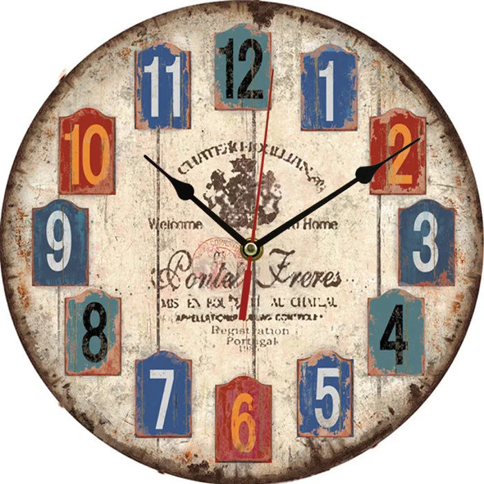 Creative wooden wall clock 30cm MDF density board silent quartz clock    Home Decor Supply | Online Retail | ShoreShopper.com