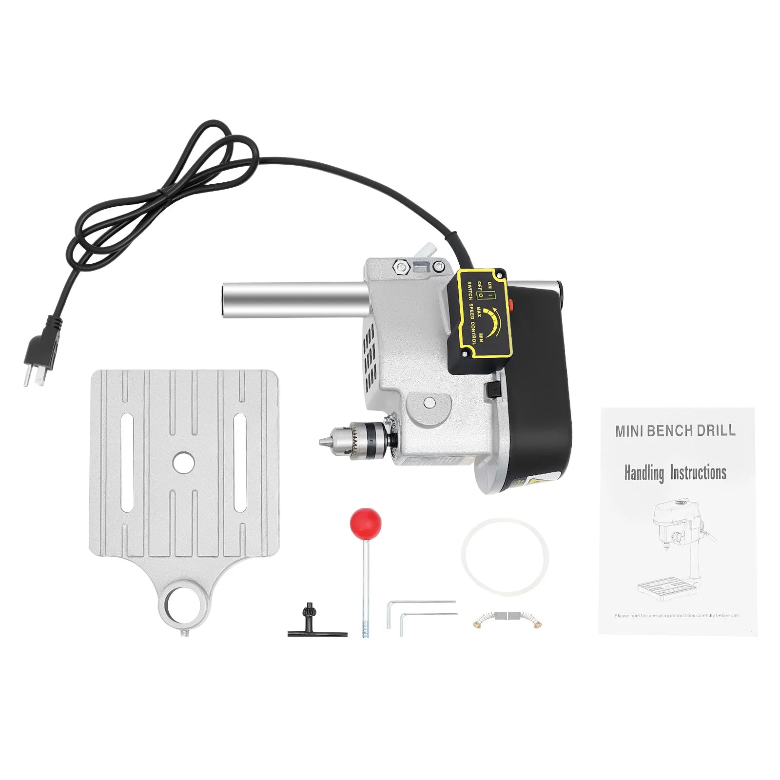 340W Portable Benchtop Drill Press, High-precision 3 Speed Adjustable Mini Portable Electric Bench Drill Stand for Iron Wood    Home Decor Supply | Online Retail | ShoreShopper.com