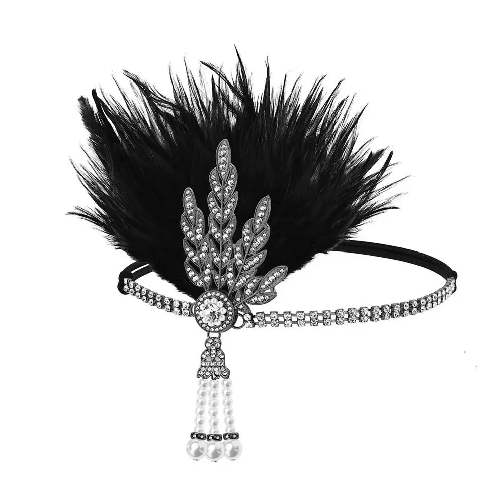 Gatsby Cosplay Dress Headwear Diamond Feather Headwear Korean Style Headband Masquerade Party Accessories Sequin Hair    Your Coastal Marketplace | Shoreshopper.com