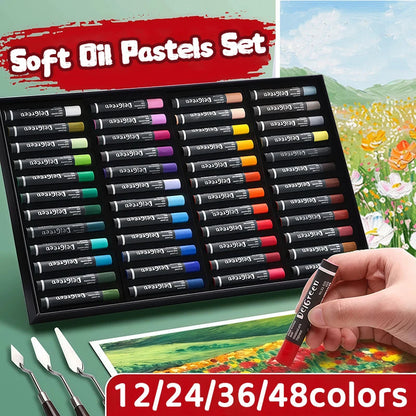 Artists Oil Pastels Set of 48/36/24/12Colors,for Painting,Blending,Art Supplies for Classroom,Beginners,Adults,Students,Teachers    Home Decor Supply | Online Retail | ShoreShopper.com
