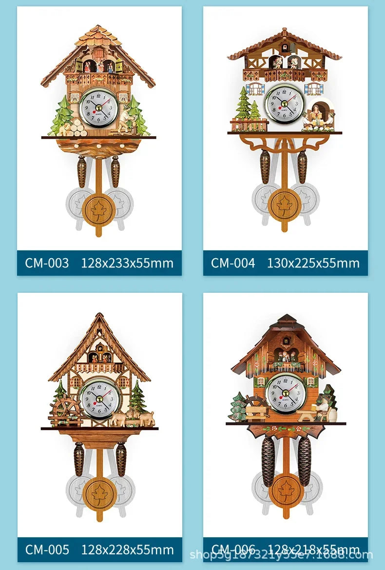 Wooden Hanging Wall Clock Bird Alarm Clock Cuckoo Clocks For Home Decoration Quartz Watch Decorative Home Decor    Home Decor Supply | Online Retail | ShoreShopper.com