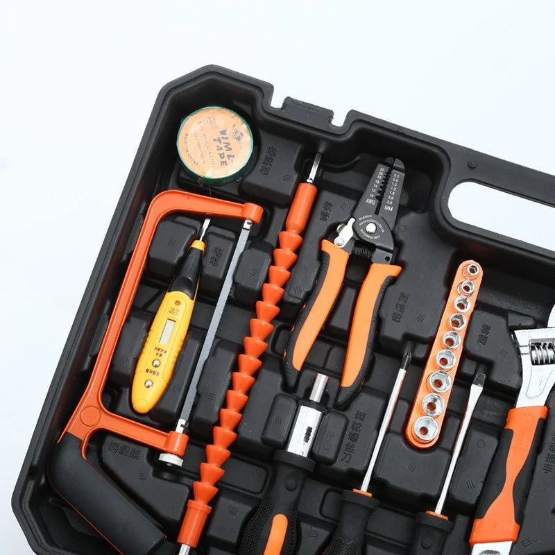 160/136/115/63 PC Lithium Drill Household Multifunctional Hardware Tool Manual Daily Electrician Woodworking Maintenance Toolbox - ShoreCo.Shop