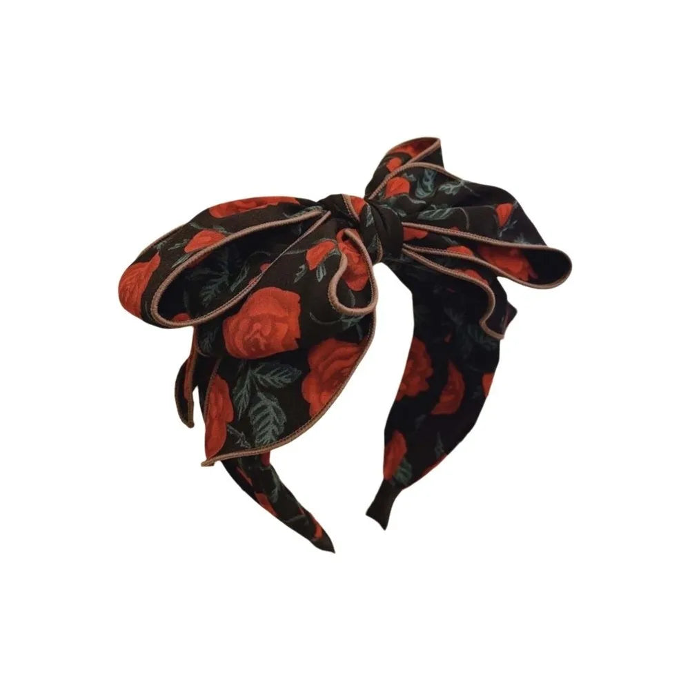 Headwear Three-layer Bow Headband ABS Creative Bownot Wide Hair Hoop Rose Contrasting Colors Floral Printed Hairband Wash Face    Your Coastal Marketplace | Shoreshopper.com
