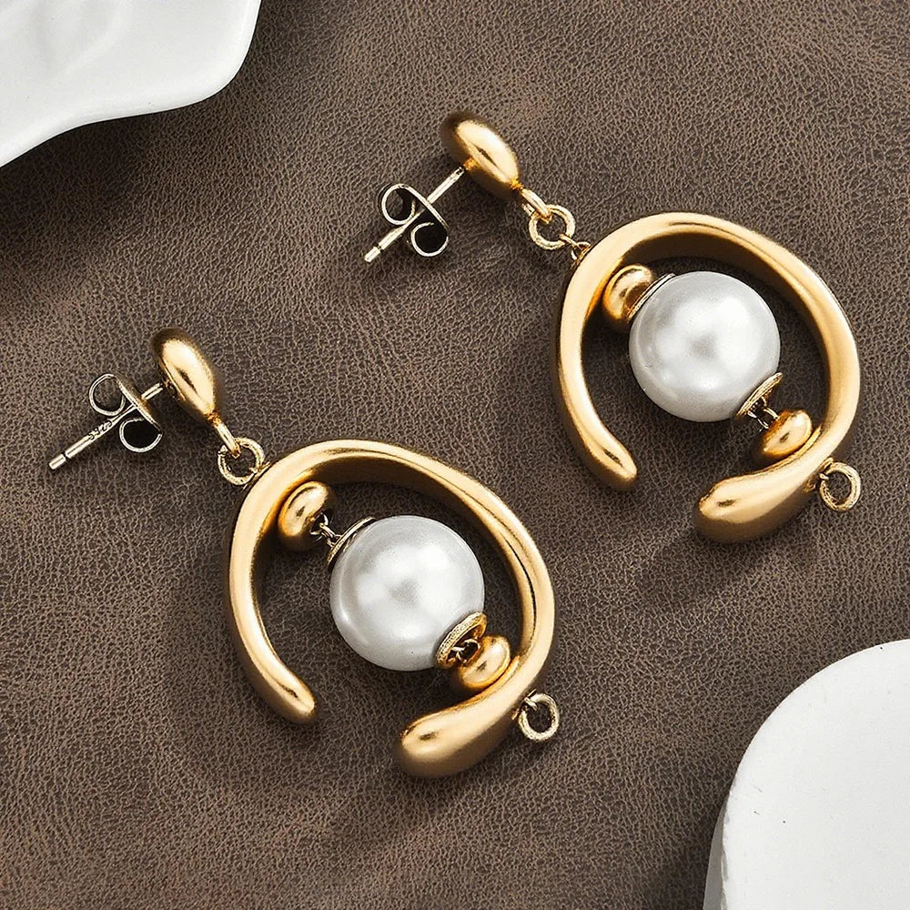 Pearl Jewelry Set, Gold Silver Necklace Earrings Bracelet Set, Elegant Wedding Party Jewelry For Women Gifts    Home Decor Supply | Online Retail | ShoreShopper.com