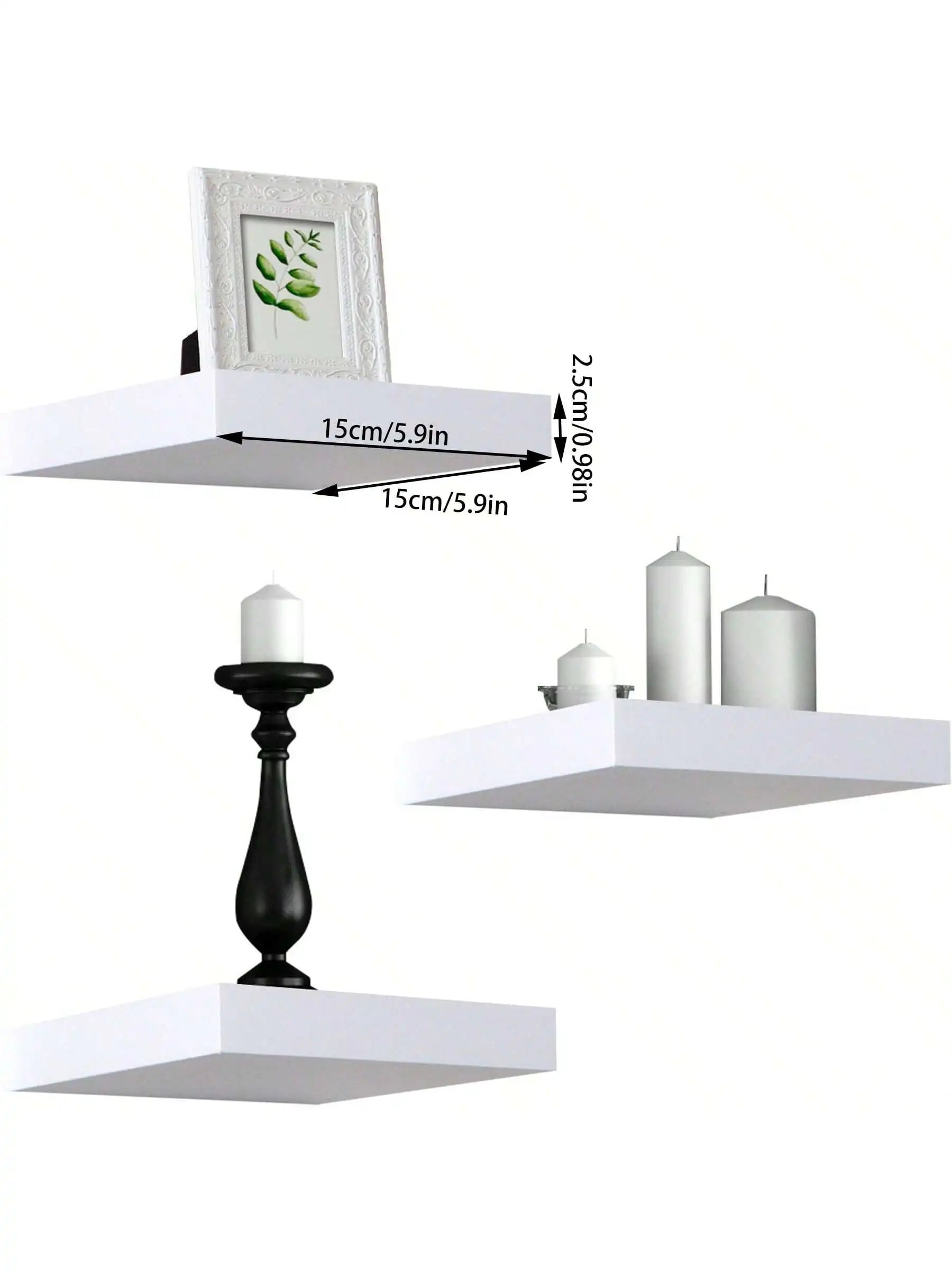 Square Floating Shelf Wood Wall Small Shelves for Living Room Decor Display Stand Bedroom Bathroom Decorative Floating Shelf    Home Decor Supply | Online Retail | ShoreShopper.com