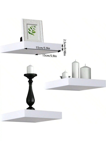 Square Floating Shelf Wood Wall Small Shelves for Living Room Decor Display Stand Bedroom Bathroom Decorative Floating Shelf    Home Decor Supply | Online Retail | ShoreShopper.com