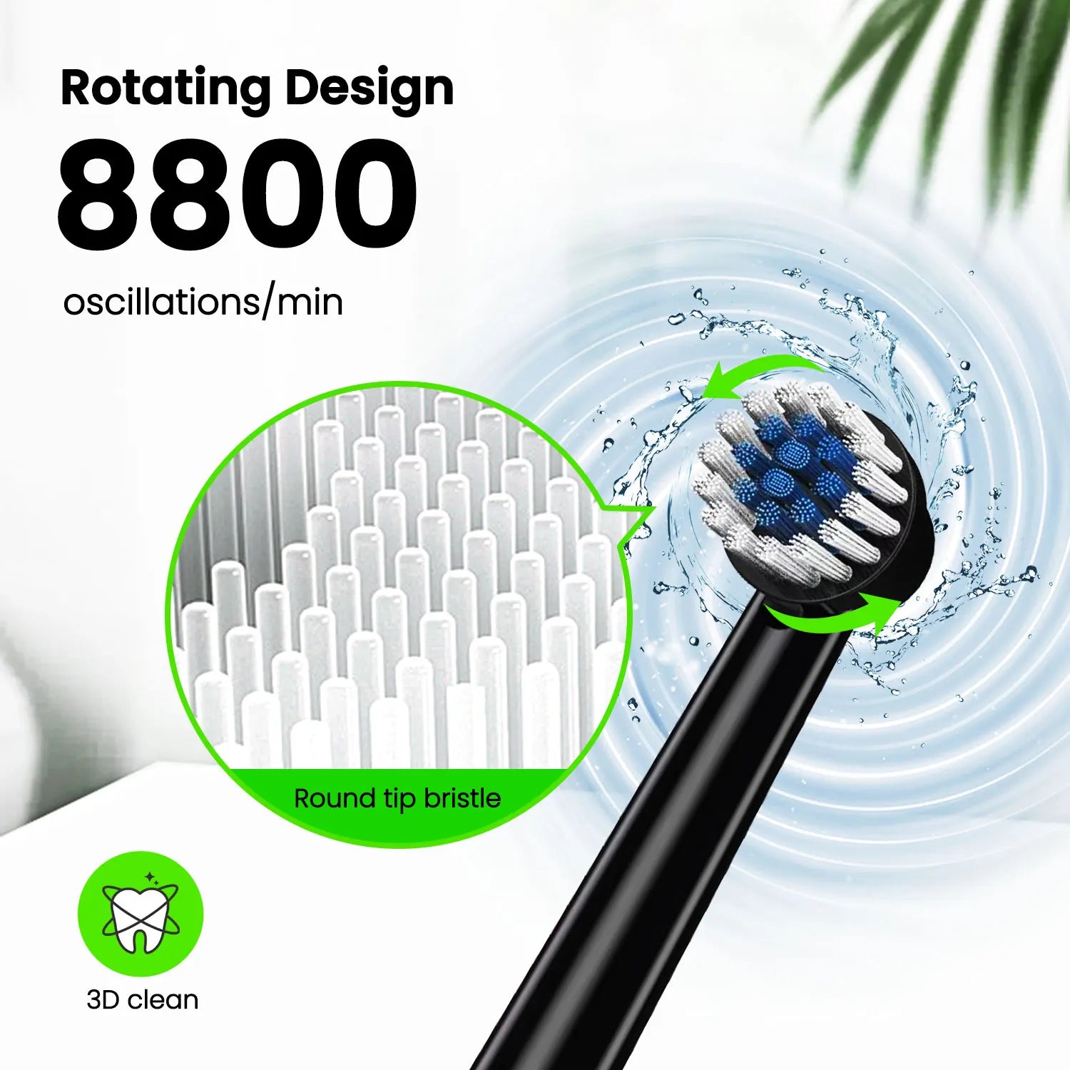 Fairywill Electric Toothbrush T2233Powerful Rotation Cleaning 4 Replacement Heads Rechargeable Sonic Toothbrush for Adults - ShoreCo.Shop