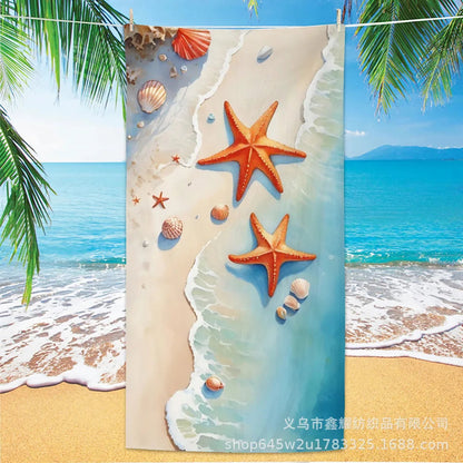 Beach Turtle Animal Printed Beach Towel, Quick Drying Absorbent Beach Towel Outdoor Sports Swimming Beach Towel Face Towel Towel    Your Coastal Marketplace | Shoreshopper.com