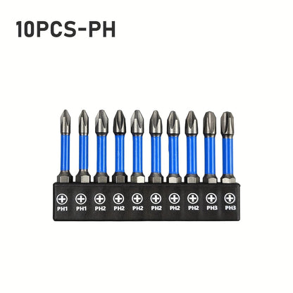 2" Impact Torx Bit PH2 Set 10pcs (TT6-TT40), 1/4" Hex-Shank S2 Steel Star Bit Set, CNC Machined Tips with Magnetism,    Home Decor Supply | Online Retail | ShoreShopper.com