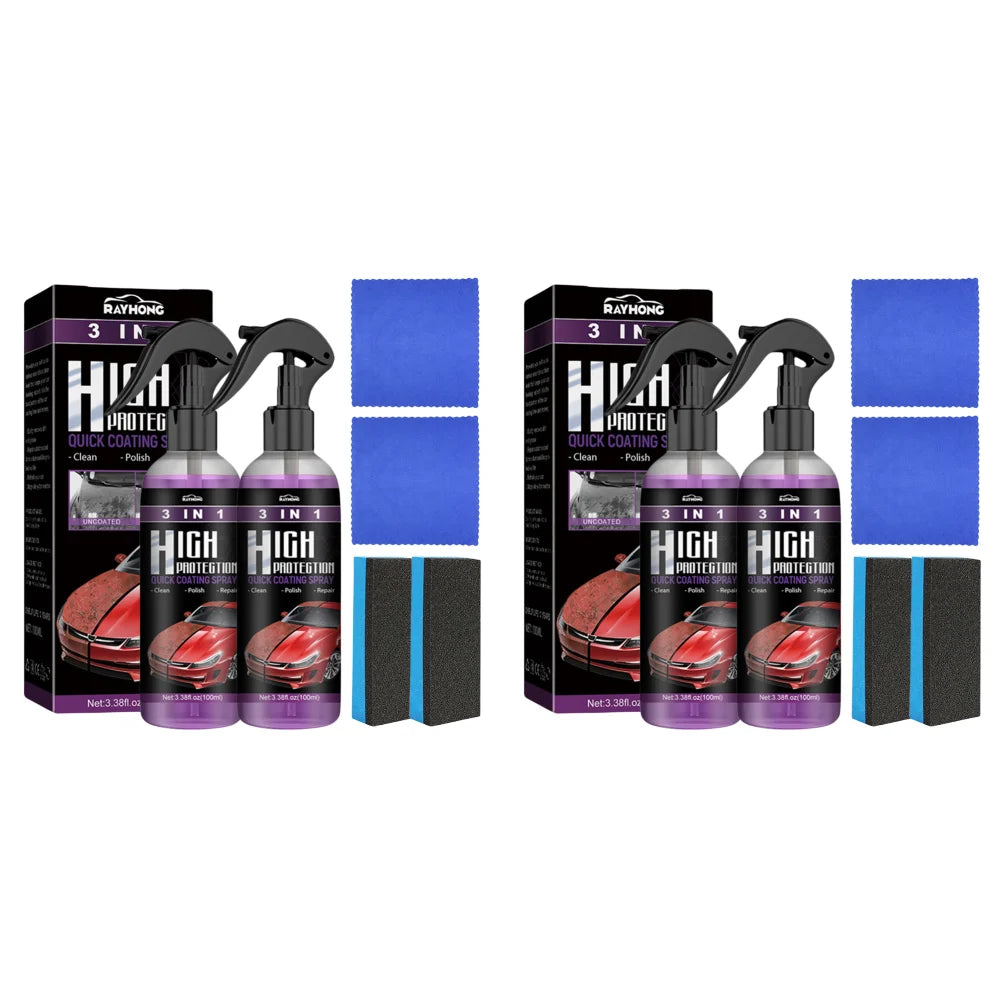 3 In 1 Car Ceramic Coating Spray High Protection Shine Armor Ceramic Car Wash Car Shield 30/100ml Polishing Spraying Wax Tools    Home Decor Supply | Online Retail | ShoreShopper.com