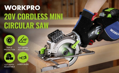 WORKPRO 20V Cordless Electric Circular Saw With Laser For Wood Ceramic Tile 115 mm Saw Blade 710W Electric Circular Saw No Laser    Home Decor Supply | Online Retail | ShoreShopper.com