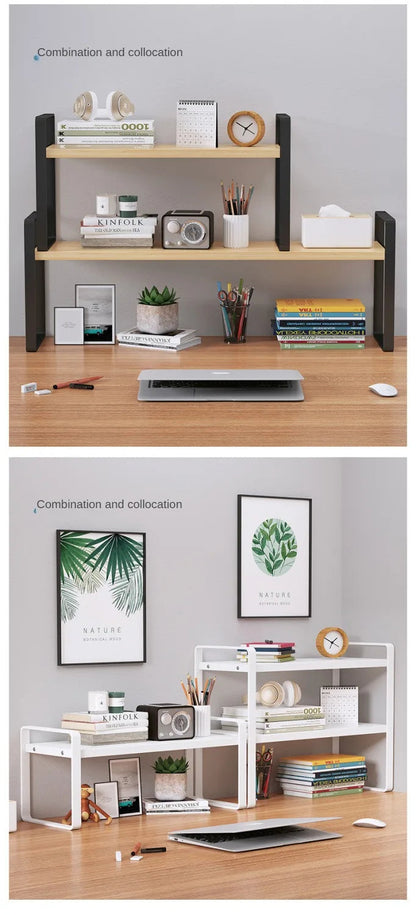 Shelf Desktop Storage  Bookshelf Student Desk Shelves Racks Office Computer Desk Tiered Cabinet Home Storage Holders Organizer    Home Decor Supply | Online Retail | ShoreShopper.com