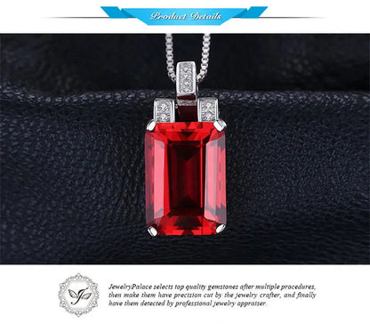 JewelryPalace 9ct Created Red Ruby 925 Sterling Silver Pendant Necklace for Women Engagement Party Jewelry Fashion Gift No Chain    Home Decor Supply | Online Retail | ShoreShopper.com