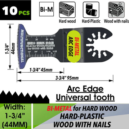 Oscillating Saw Blades Kit，Multitool Blades - Compatible with Milwaukee Dewalt  Worx Skil AEG Ryobi - ShoreCo.Shop