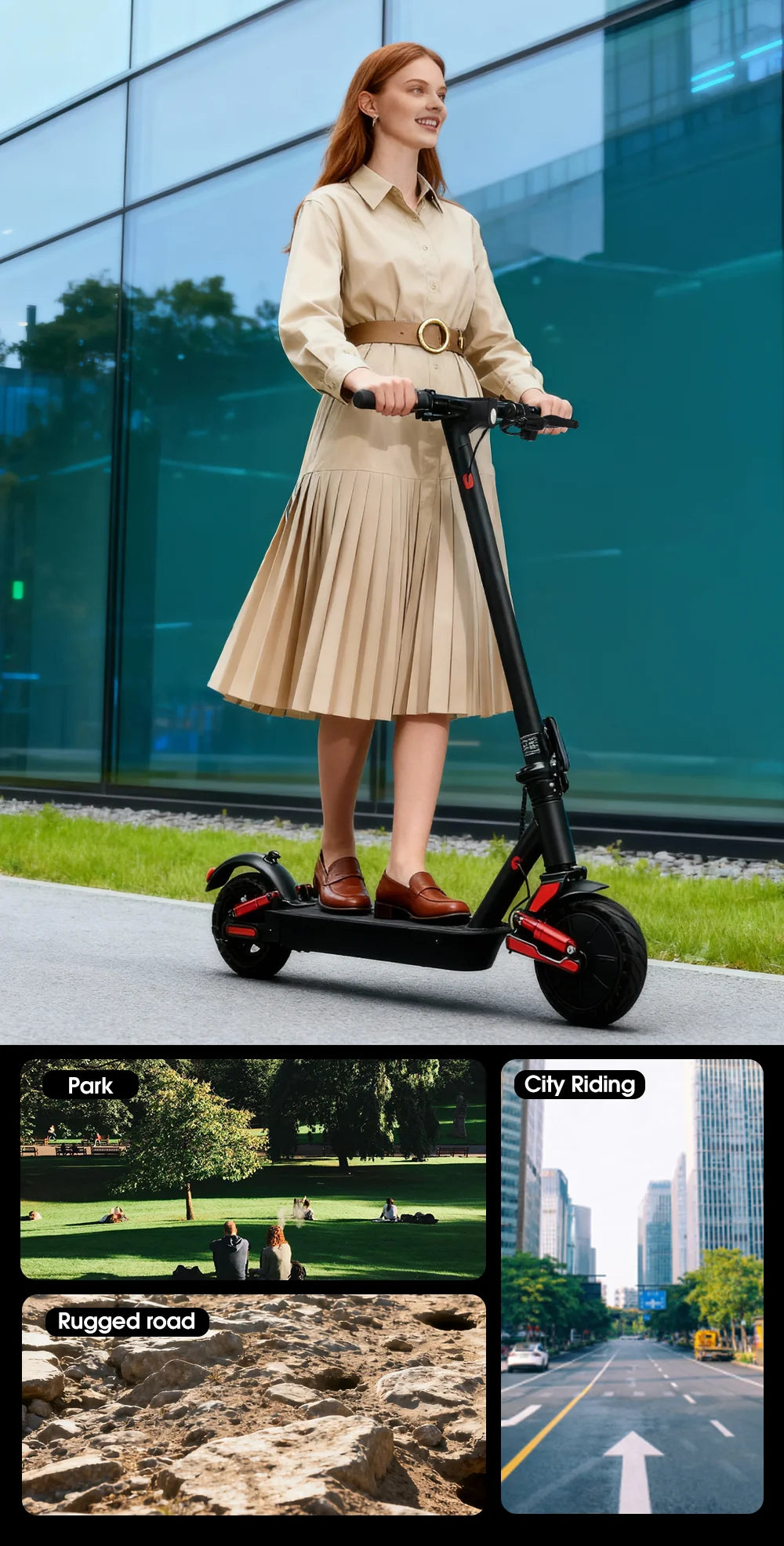 HUANCI D06 500W e scooter Electric Scooters 32km/h escooters Escooter scooter electric for adults eScooter Dual Shock Absorbers - ShoreCo.Shop