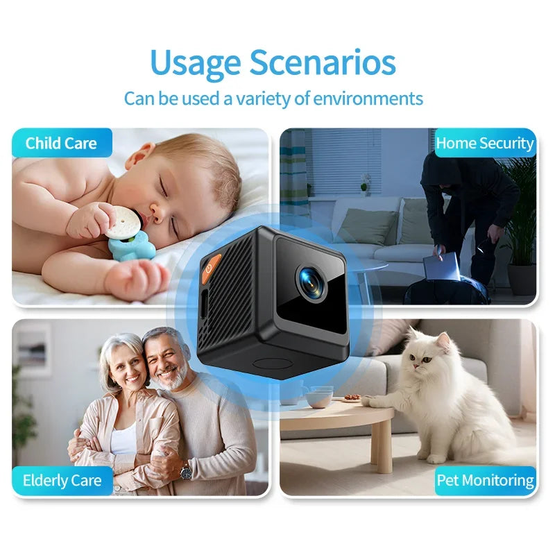 W02 1080P mini security protection home night vision surveillance Outdoor camping WIFI Subminiature smart home camera cctv video - ShoreCo.Shop