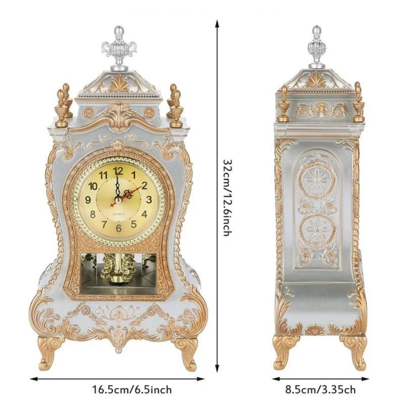 Desk Alarm Clock Vintage Clock Classical Royalty Sitting Room Desk Imperial Furnishing Creative Sit Pendulum Clock    Home Decor Supply | Online Retail | ShoreShopper.com