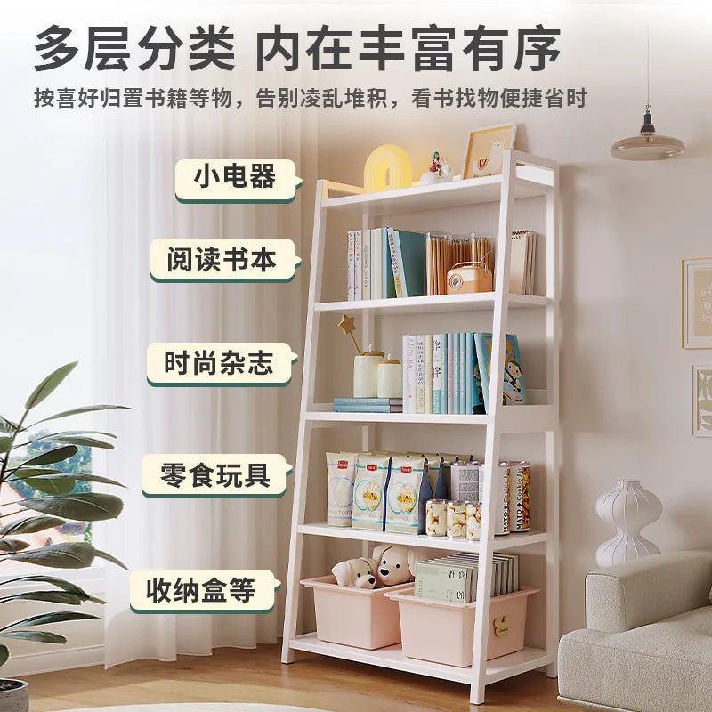 Household Multi-layer Wrought Iron Shelves Ins Wind Simple Floor Storage Display Cabinet Trapezoidal Shelf Bookshelf    Home Decor Supply | Online Retail | ShoreShopper.com